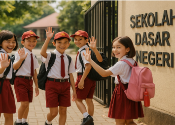 Siswa sekolah dasar mengikuti pembelajaran Bahasa Inggris di kelas sebagai bagian dari persiapan kebijakan mata pelajaran wajib yang akan diterapkan secara nasional mulai 2027.