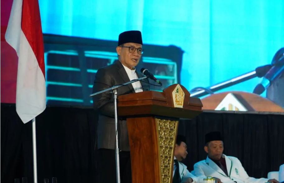 Wakil Menteri Agama Muhammad Syafi'i menyampaikan paparan mengenai peran koperasi pesantren dalam memperkuat pemberdayaan ekonomi umat dan pemerataan kesejahteraan masyarakat.