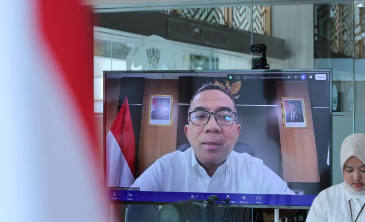 Menteri Pendidikan Tinggi, Sains, dan Teknologi Brian Yuliarto saat meluncurkan Program Aksara Mahasiswa 2026 yang mendorong mahasiswa menghadirkan solusi nyata bagi masyarakat melalui pengabdian berbasis ilmu pengetahuan dan inovasi.